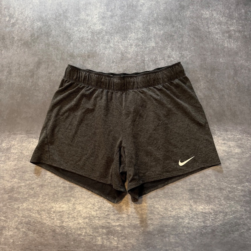 Nike Dri-FIT Womens Athletic Shorts M Dark Gray Heather Running Training Gym